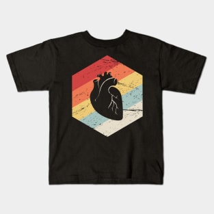 Retro Vintage Heart Doctor Cardiologist Kids T-Shirt